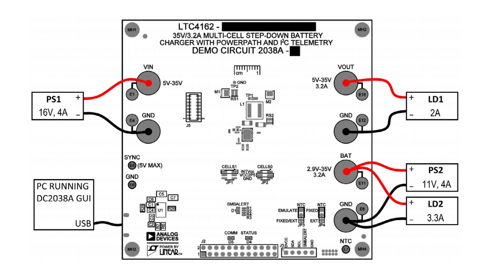 机械图纸 - Analog Devices Inc. DC2038A演示板